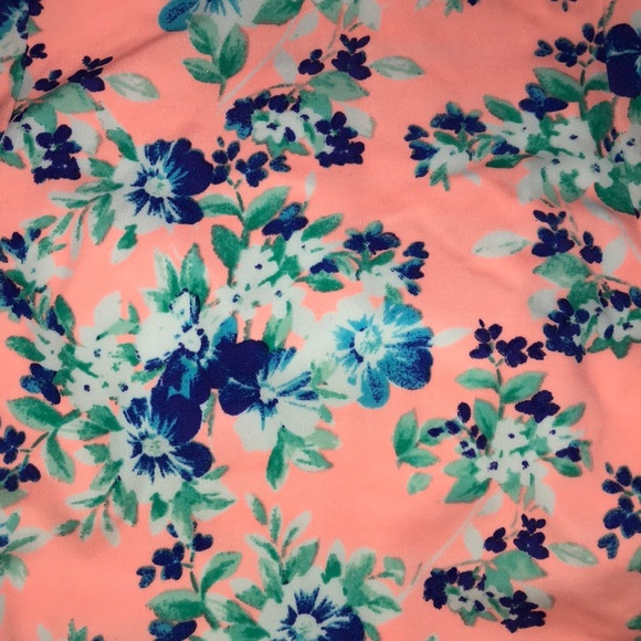 Peach Floral One Piece - Picture 3 of 4